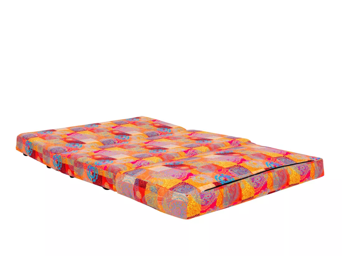 Grand fauteuil convertible 2 places multipositions patchwork Talya 120cm