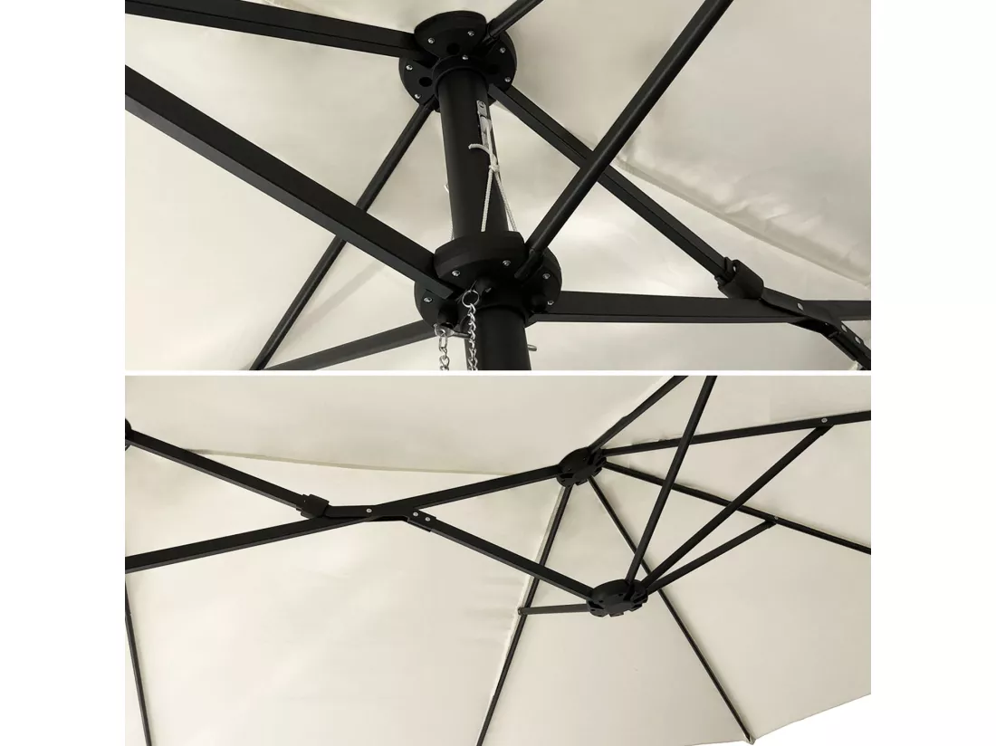 Parasol double 2x4m LINAI beige - HAPPY GARDEN