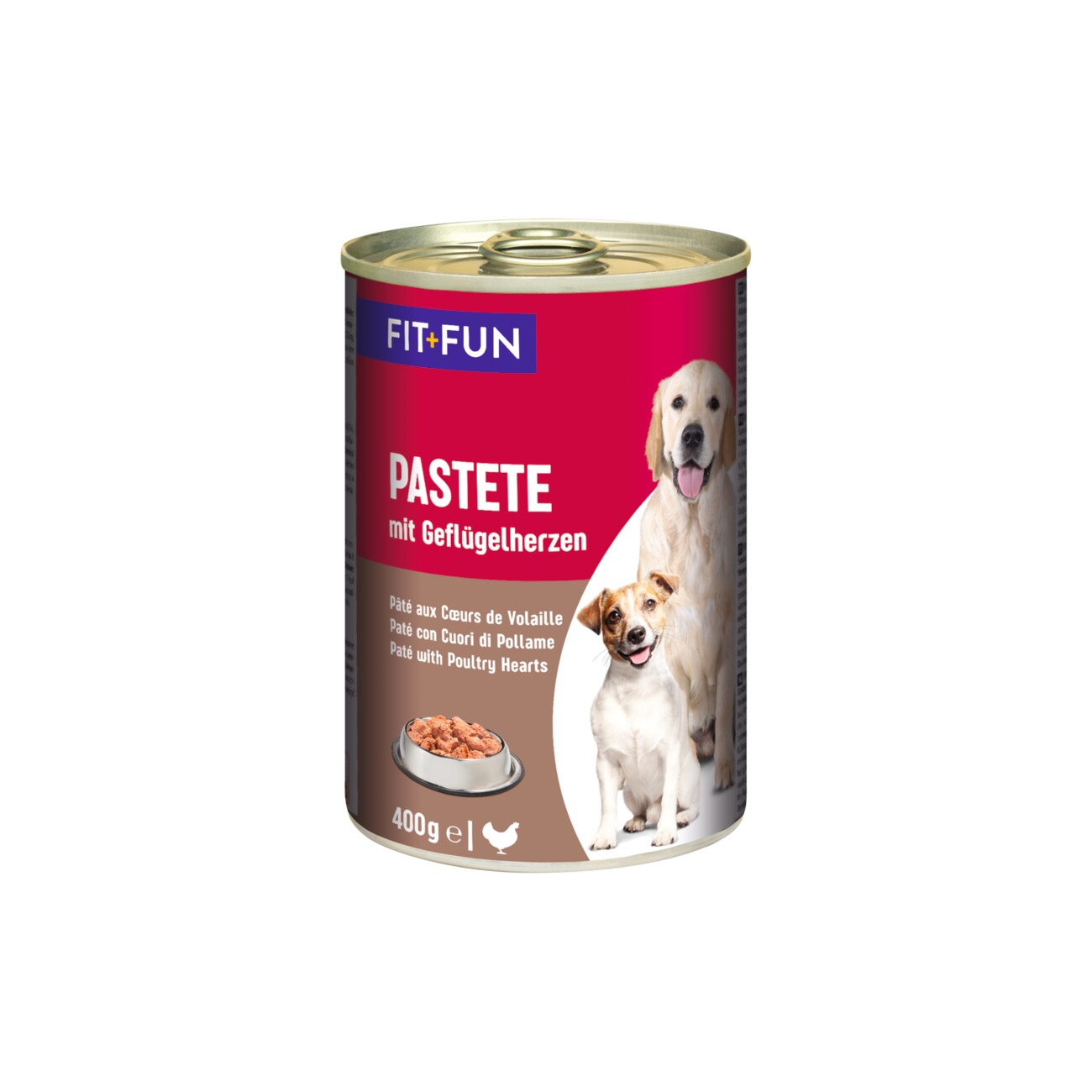 FIT+FUN Pastete Geflügelherzen 6x400 g