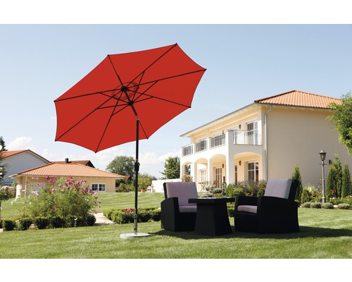 Schneider parasol 270 x 270 x 260 cm Harlem polyester 180 g/m² rood