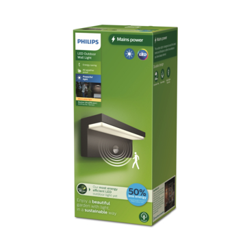 Philips sokkel Bustan antraciet geïntegreerde LED 3,8 W 800 lm