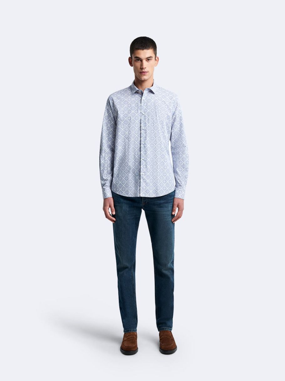 Chemise slim géométrique