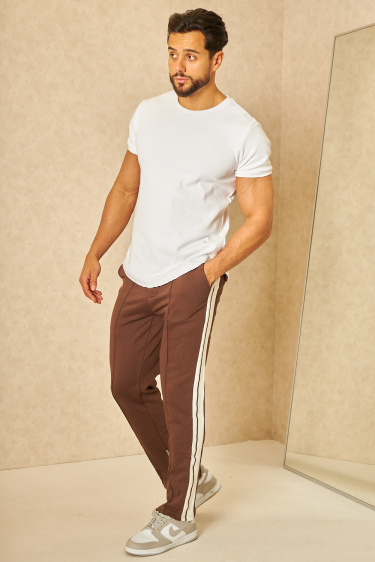 Joggerpant à bandes marron