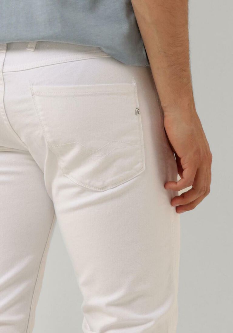 REPLAY witte replay slim fit jeans anbass pants