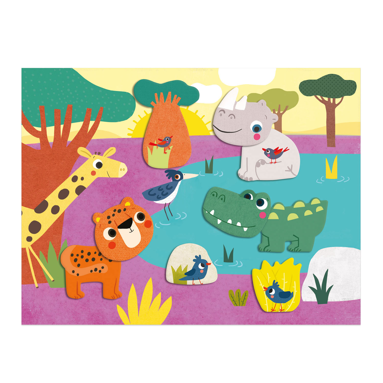 Djeco Collage Dieren Knutselset