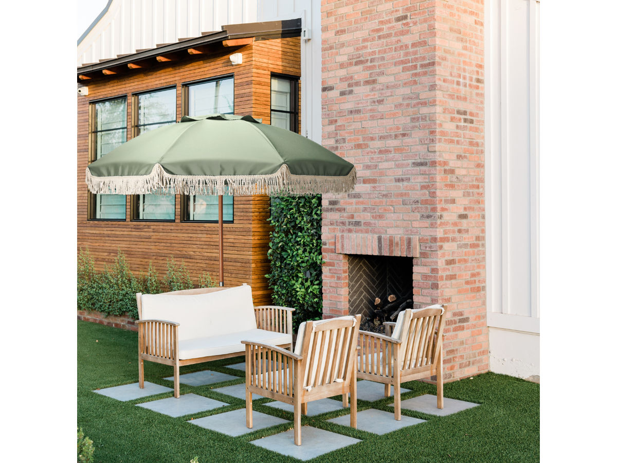 HIXA parasol met houtenpaal - Green