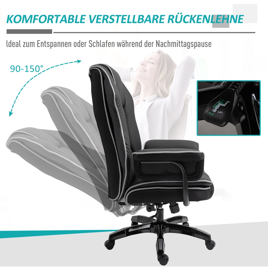 Vinsetto Bürostuhl  ergonomisch schwarz