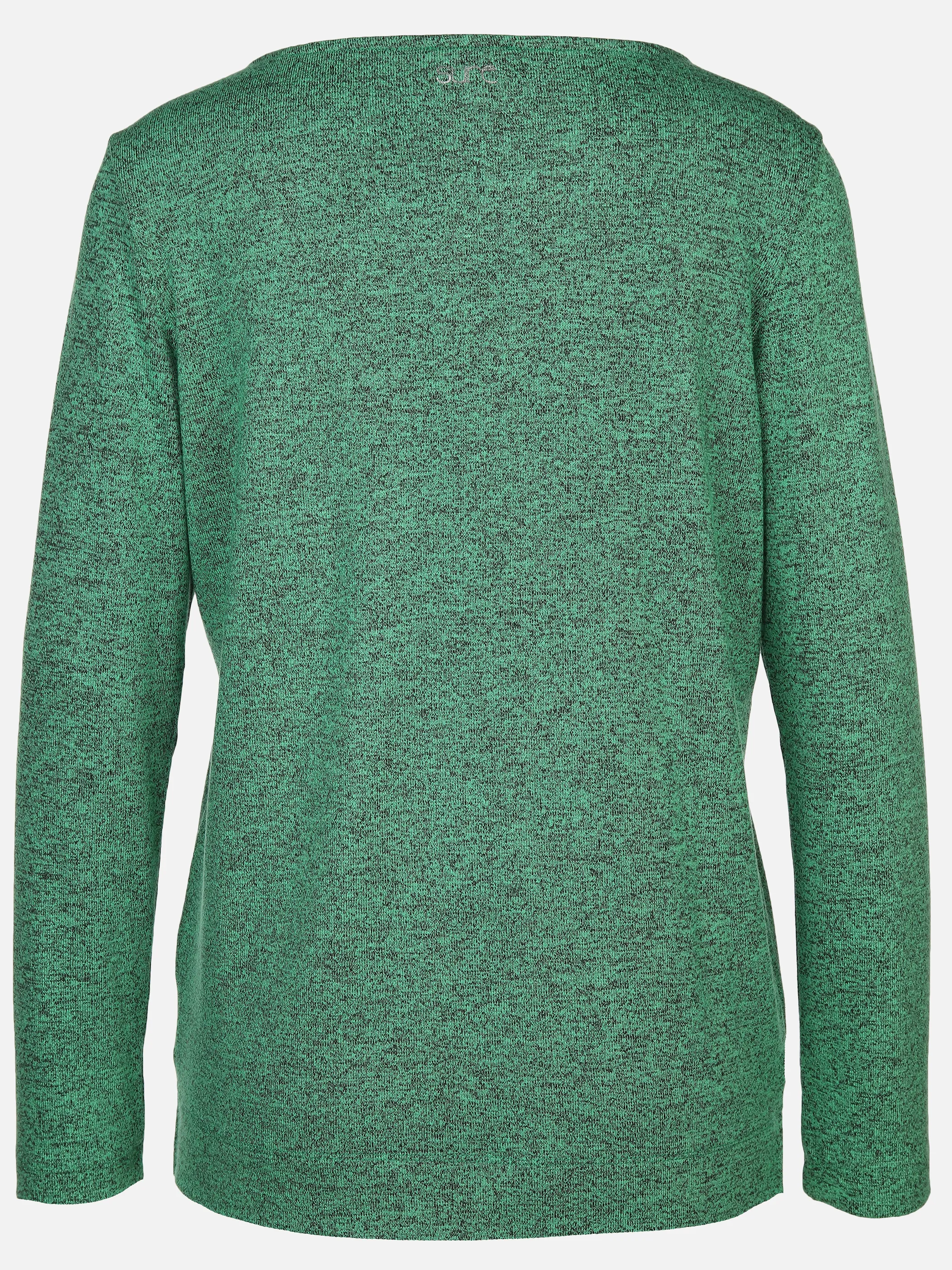 Damen Strickshirt mit Glitzerprint und Strassbesatz