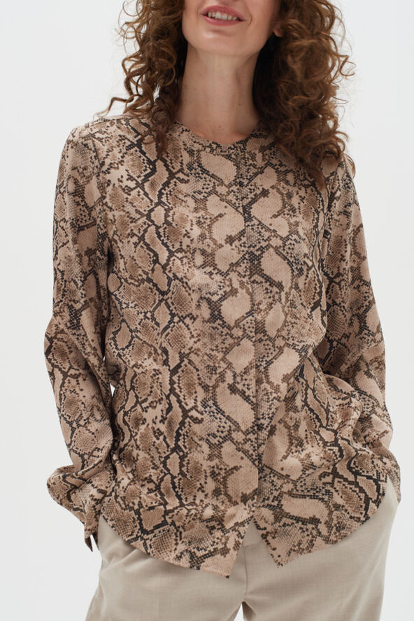 InWear LikoIW Print Shirt Premium - 93% Silk Structure snake print