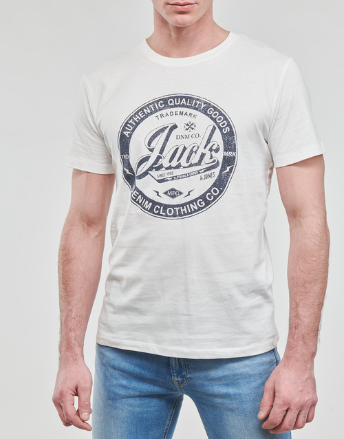 Jack & Jones - JJEJEANS TEE SS O-NECK - Ecru