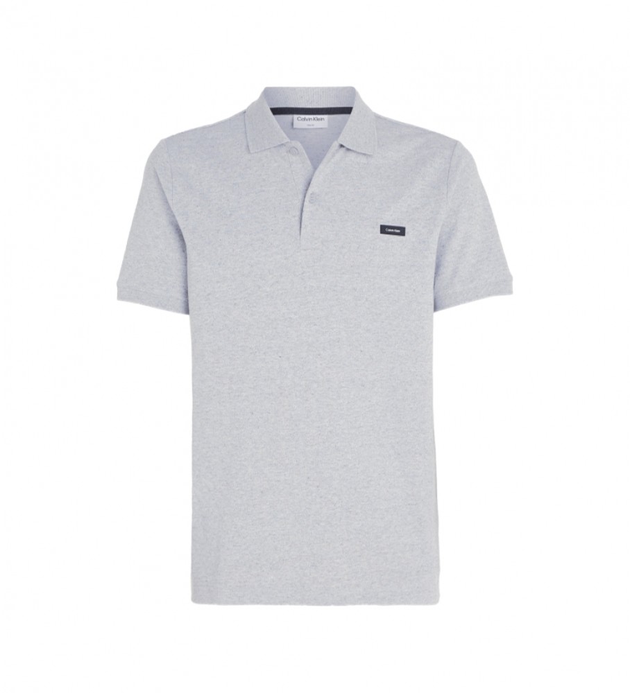 Polo Slim Calvin Klein em Piqué cinza