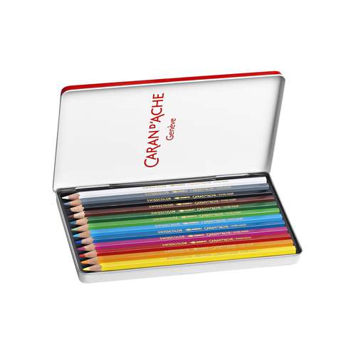 CARAN D'ACHE® SWISSCOLOR Aquarellstifte, Metall-Etuis
