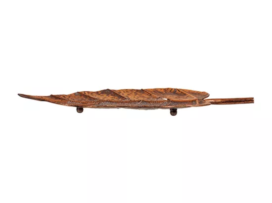 Feuille décorative en métal doré 77.5x41x5h