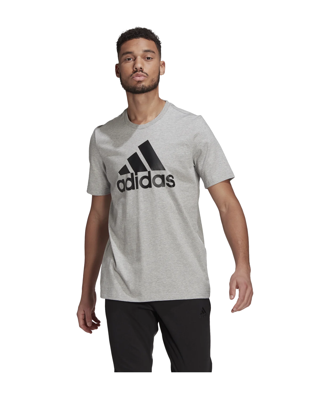 adidas Essentials T-Shirt Grau Schwarz