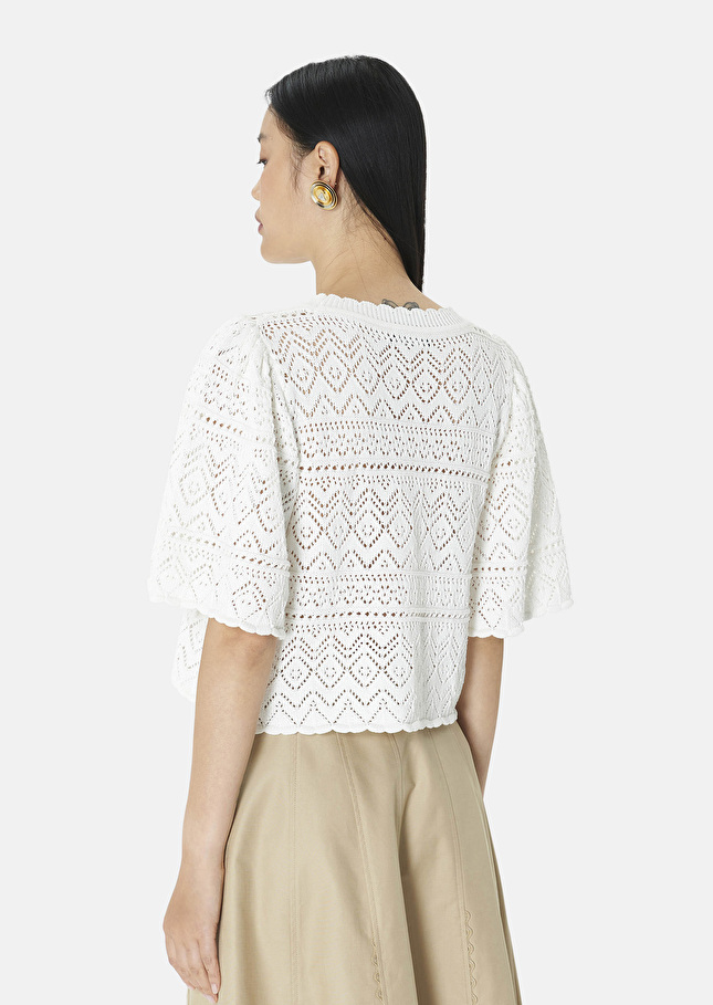 Pull Prealpinoblanc en maille crochet