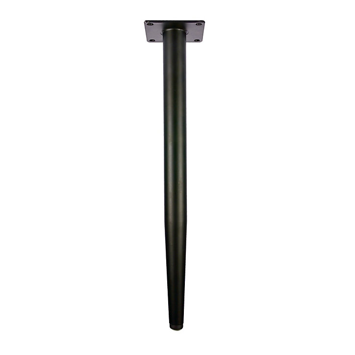 Pied de meuble fuseau en acier noir Interges H. 41 cm