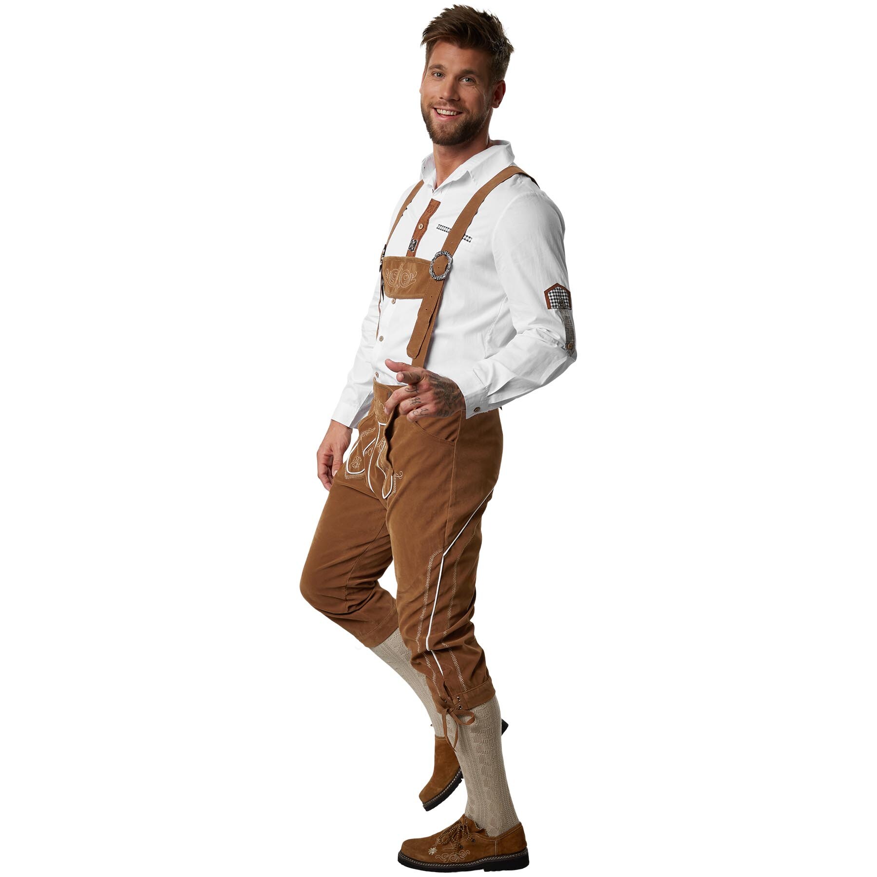 tectake® Lederhose Steigerwald
