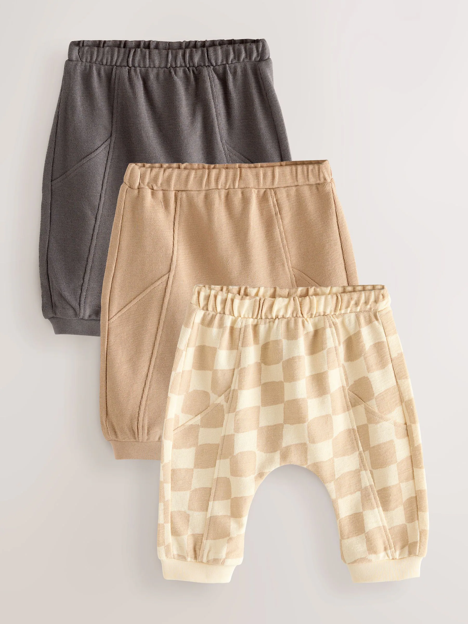 Mono dambordmotief - Joggingbroeken Baby 3 Stuks (0mnd-2jr)