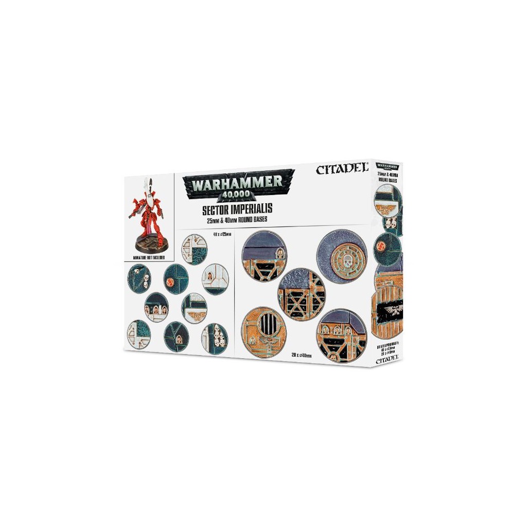 Citadel : Socles - Sector Imperialis 25 & 40mm Round Bases