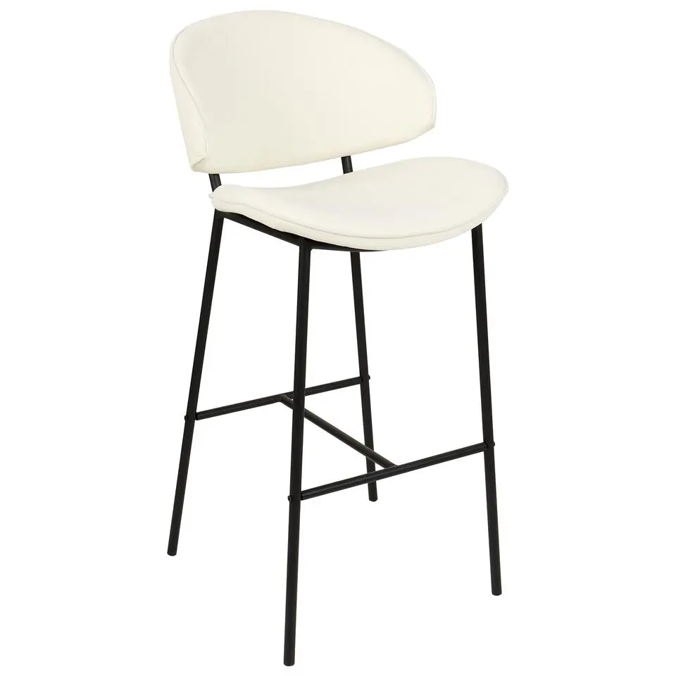 KIANA - Barkruk set van 2 - Crème - Polyester