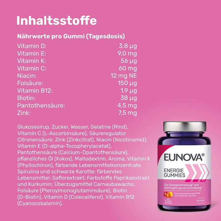 Eunova Energie Gummies, 60 St