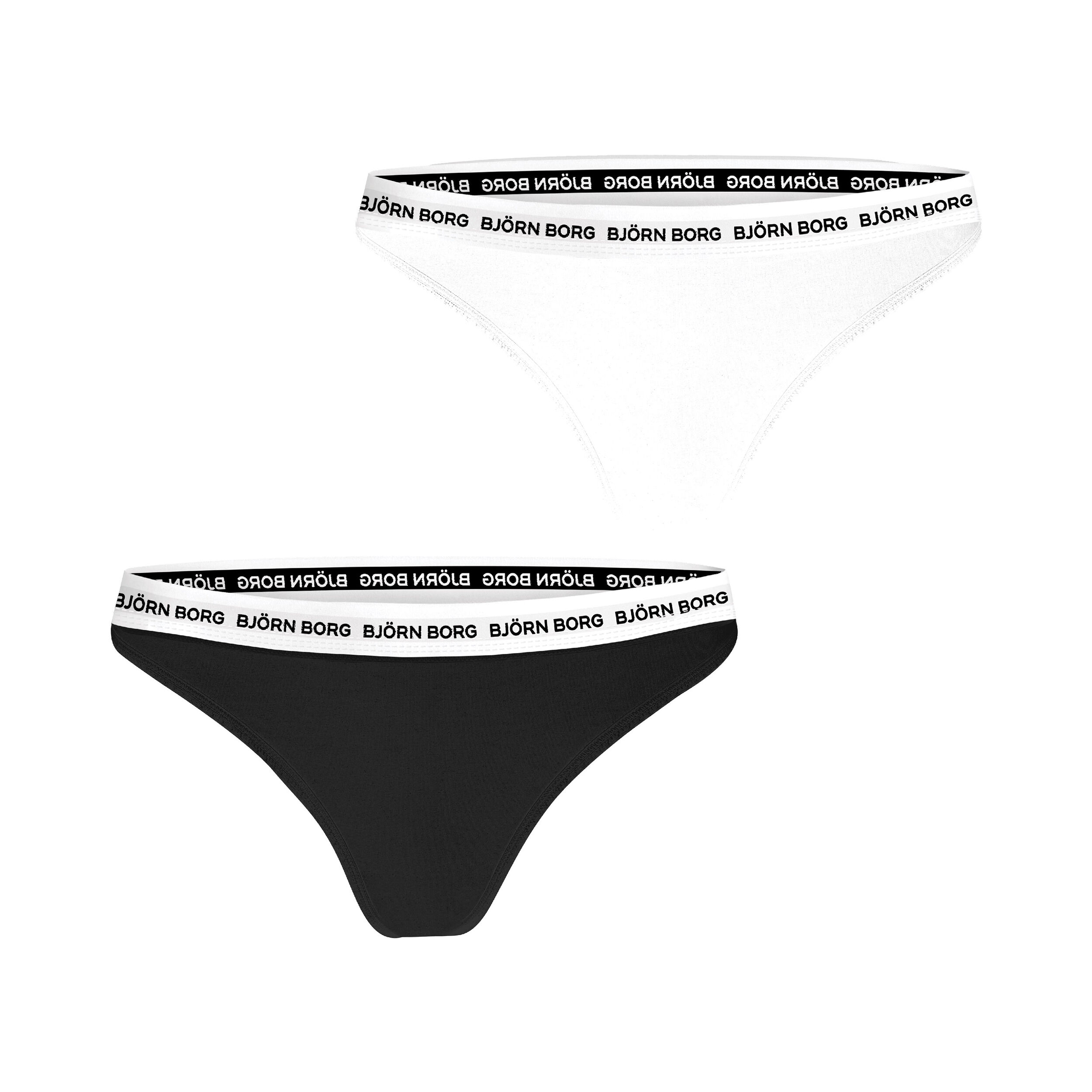 Björn Borg Core Logo String Pack De 2 Unités Femmes - Noir , Blanc
