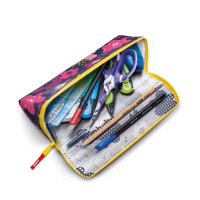 Maped - Trousse à ouverture XXL Motif - flower rose - réversible et personnalisable