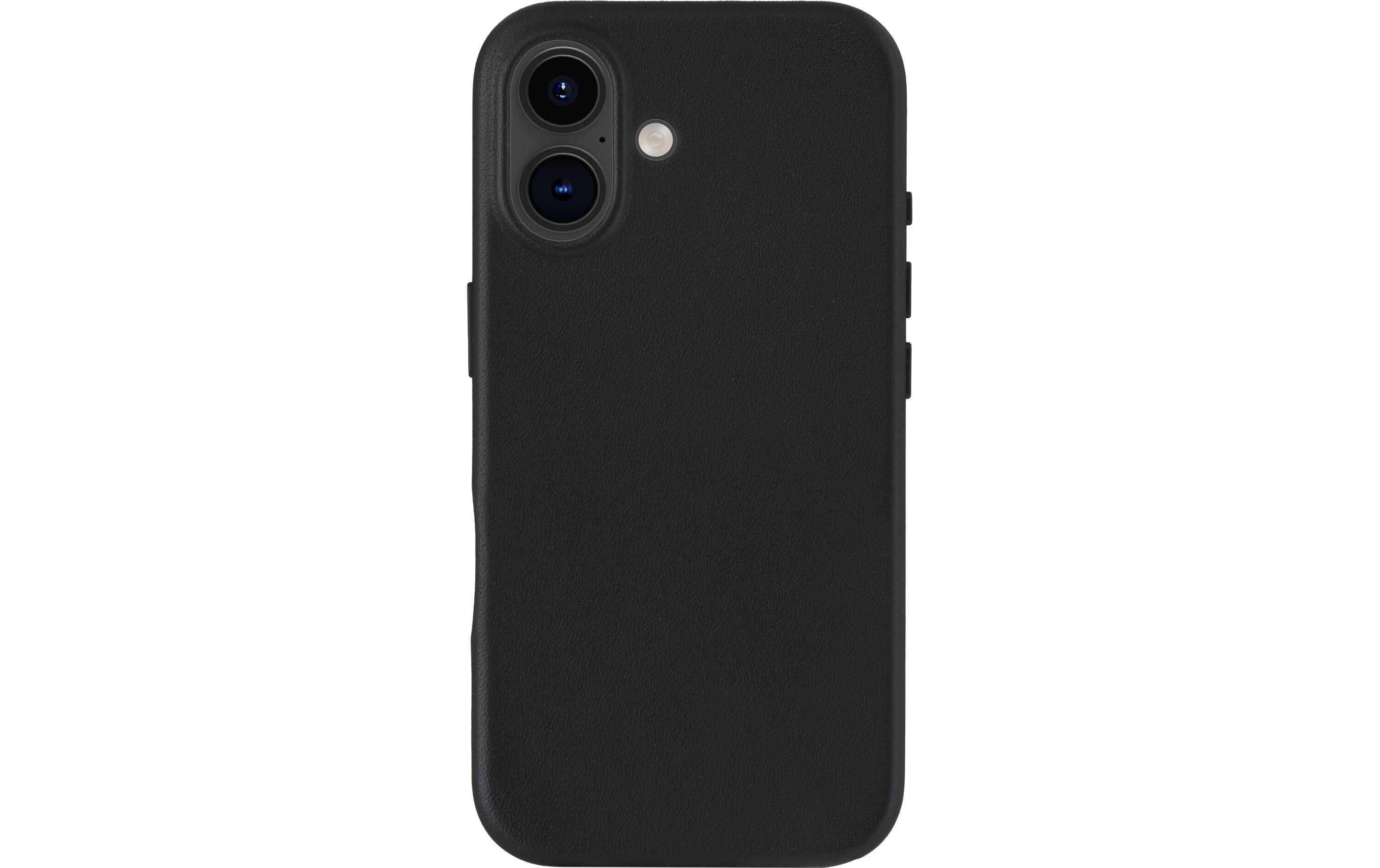 Book Cover Roskilde iPhone 16 SchwarzSchutzhülle aus Leder mit MagSafe-Funktion für das Apple iPhone 16