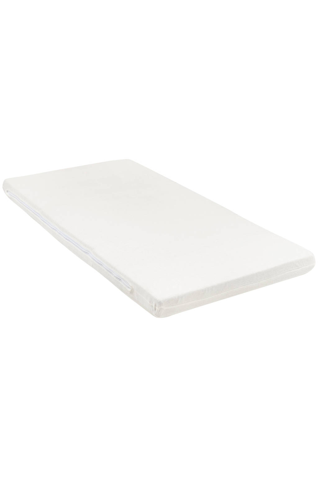 katoenen jersey matrashoes DeLuxe voor campingbed 60x120cm offwhite