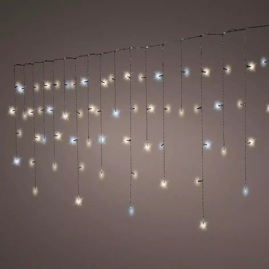 Stalactite lumineuse 7,50 m 175 LED Bicolore Blanc chaud et froid