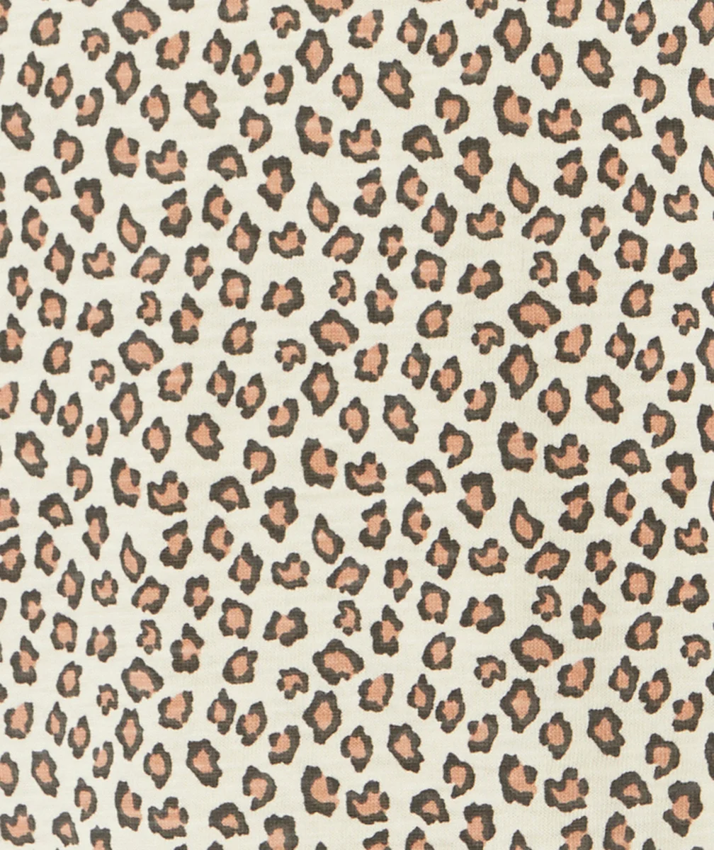 T-SHIRT FILLE EN COTON BIO ET IMPRIMÉ LÉOPARD