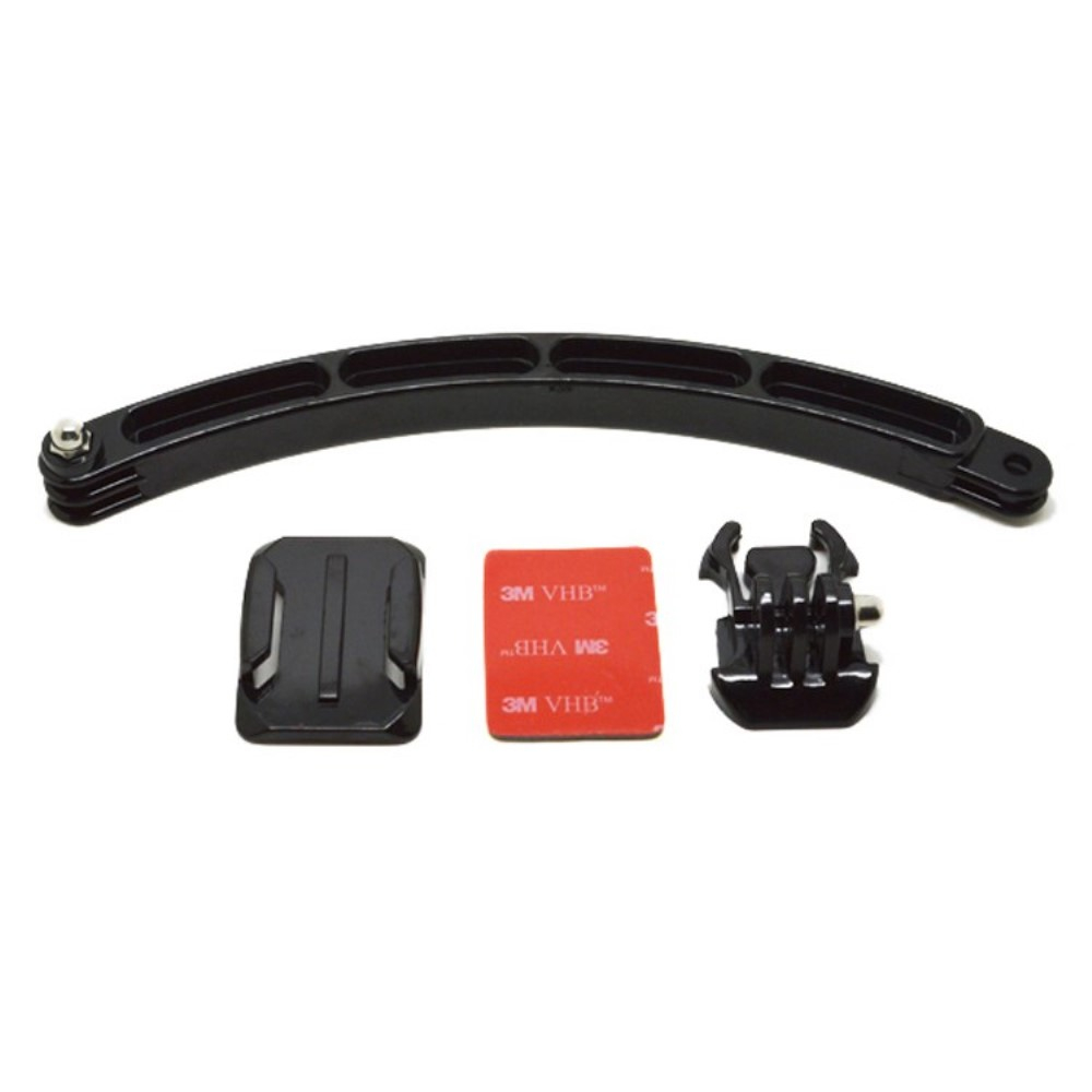 (19cm) Universal Motorrad / Velo Helm Halterung mit Schnellverschluss für GoPro - Schwarz