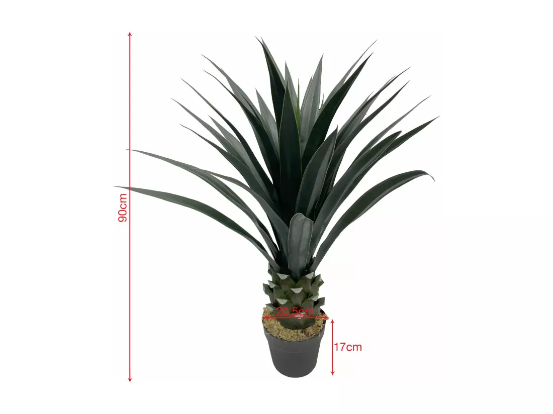 Plante artificielle Yucca Sunko 90x30x30 Polyéthylène Vert Marron