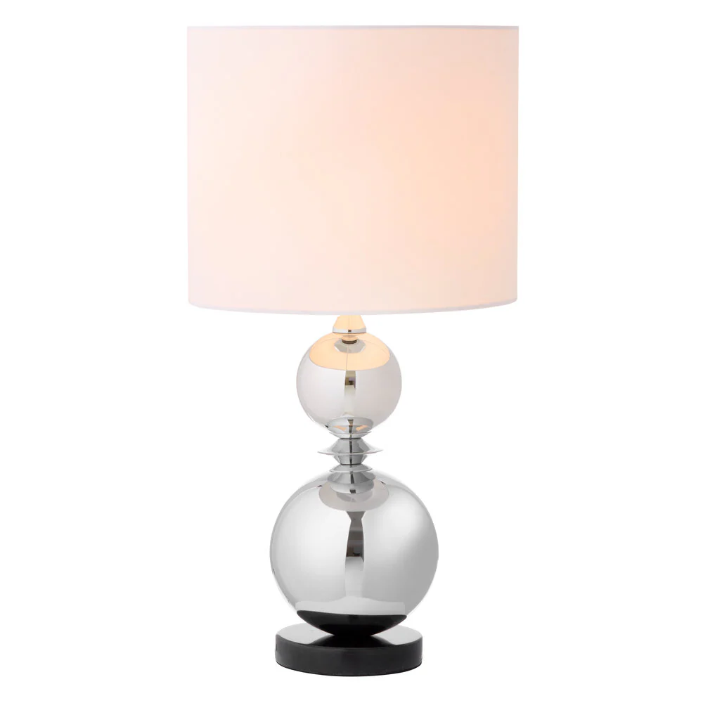 Margit Brandt  Bordlampe m. hvid tekstil skærm - H56cm