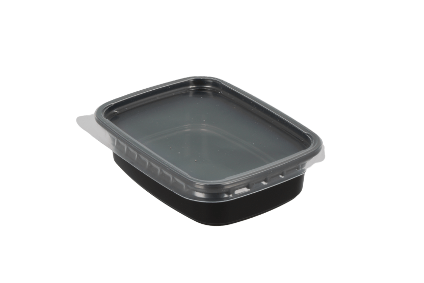 Sausbakjes 125ml 108mm rechthoekig zwart