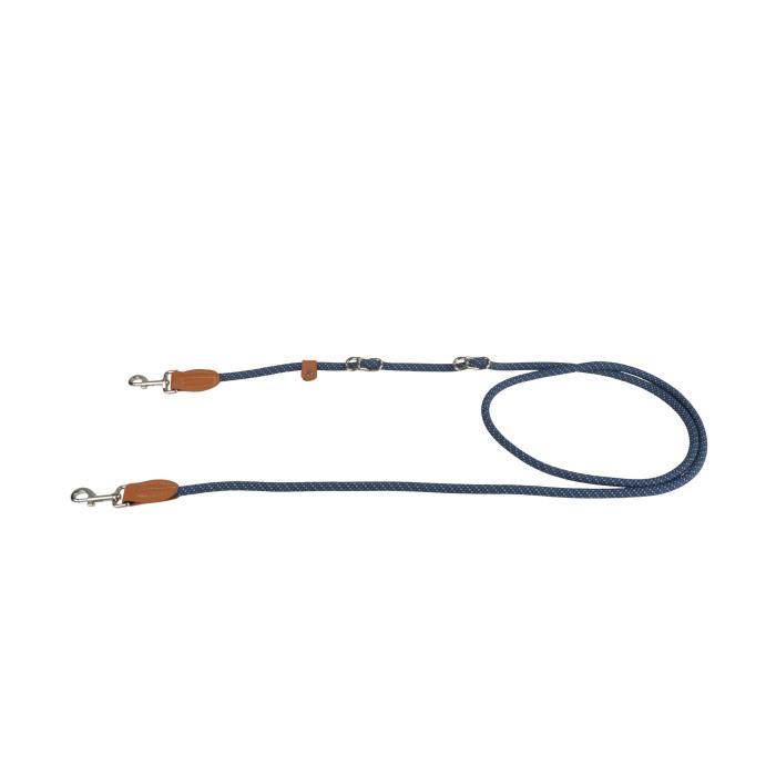 LAISSE CORDE MULTI POSITIONS REFLECHISSANTE 250X1.2CM MARINE