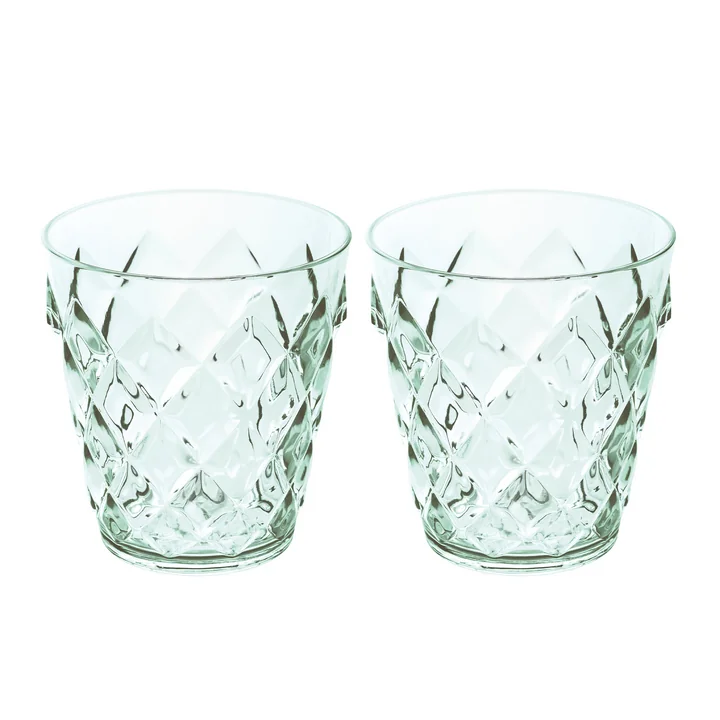 Koziol - Crystal Glas 0.25 l, transparent jade (2er-Set)