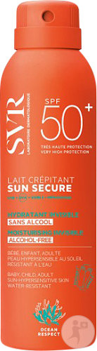 SVR Sun Secure Lait Crépitant IP50 Sans Alcool Flacon 200ml