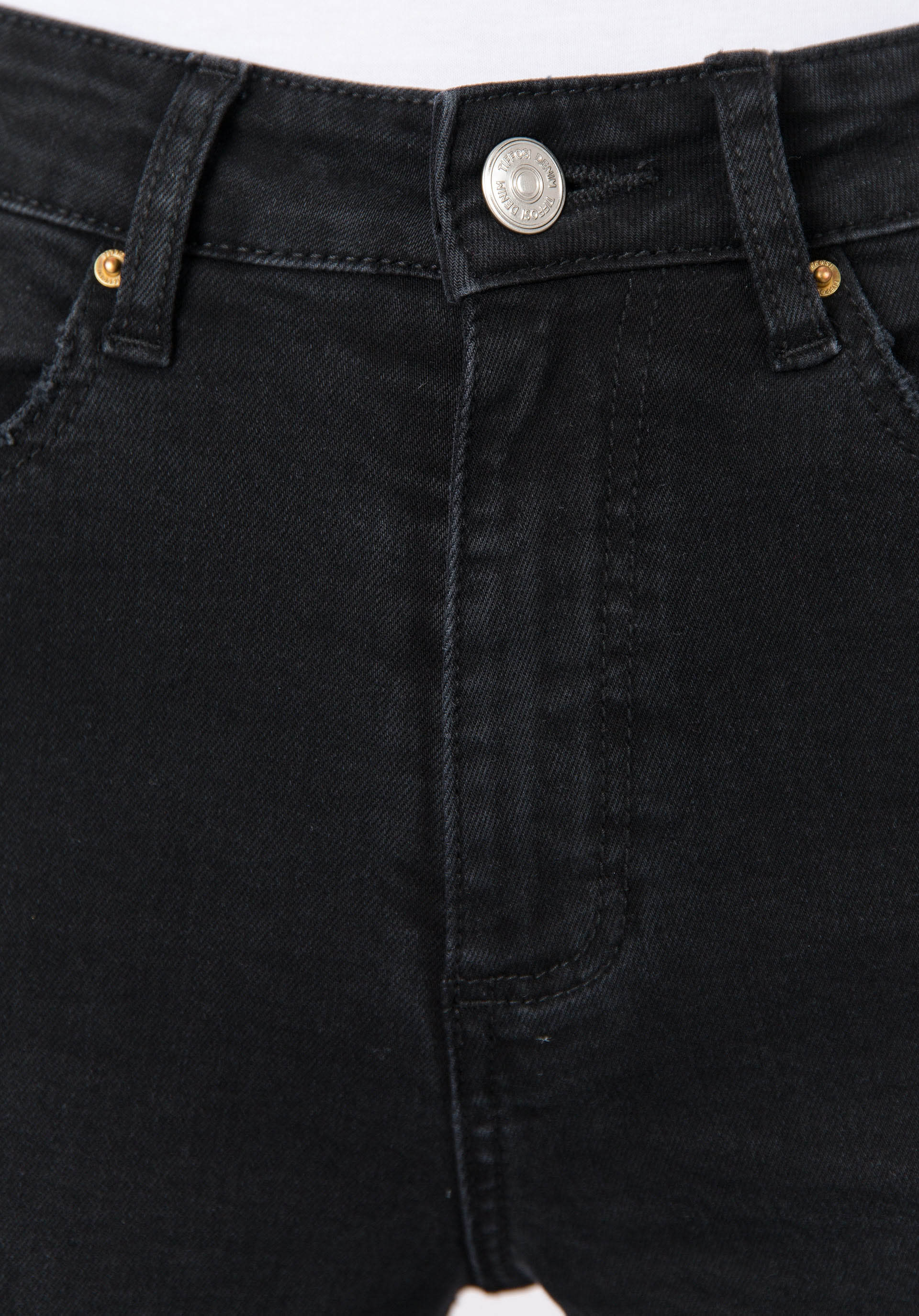 Jeans Lauren Skinny Cintura Alta com Rasgões