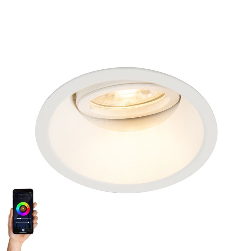 Smart inbouwspot wit incl. WiFi GU10 verstelbaar - Alloy
