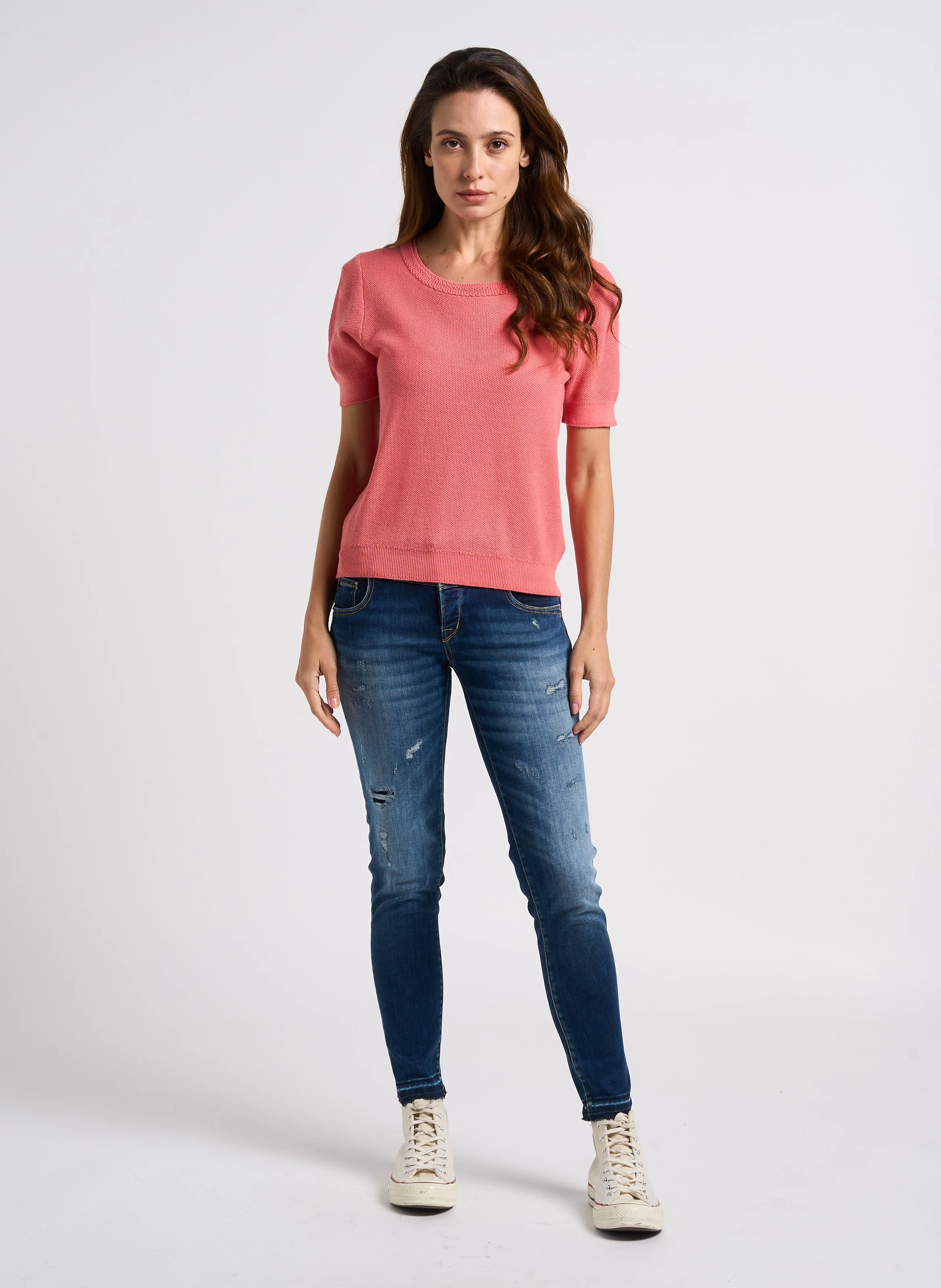 Jean slim 7/8ème effet push up | Bleu
