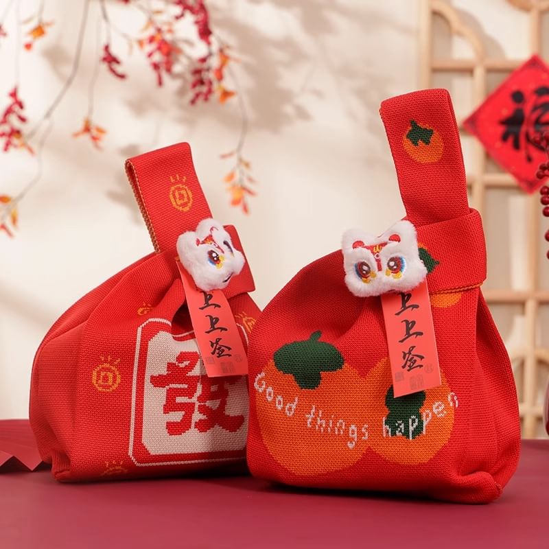 Baburu - Chinees Nieuwjaar gebreide tas