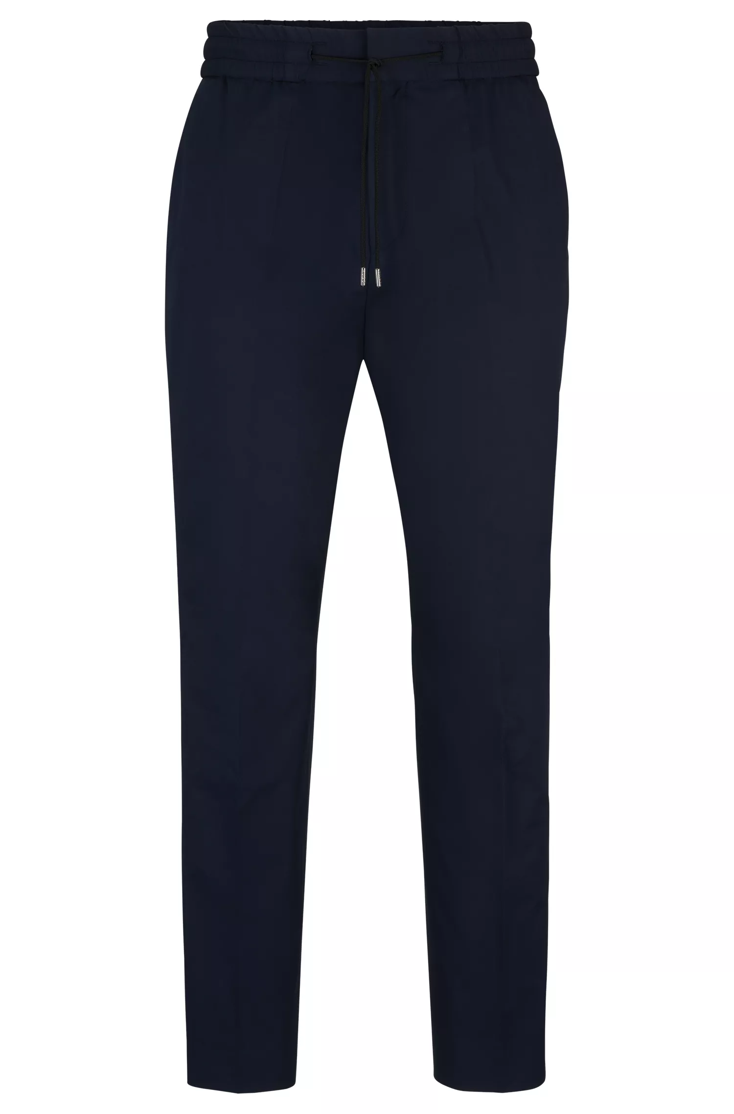 Calça HUGO vermelha em algodão elástico de alta performance com cintura ajustável por cordão.