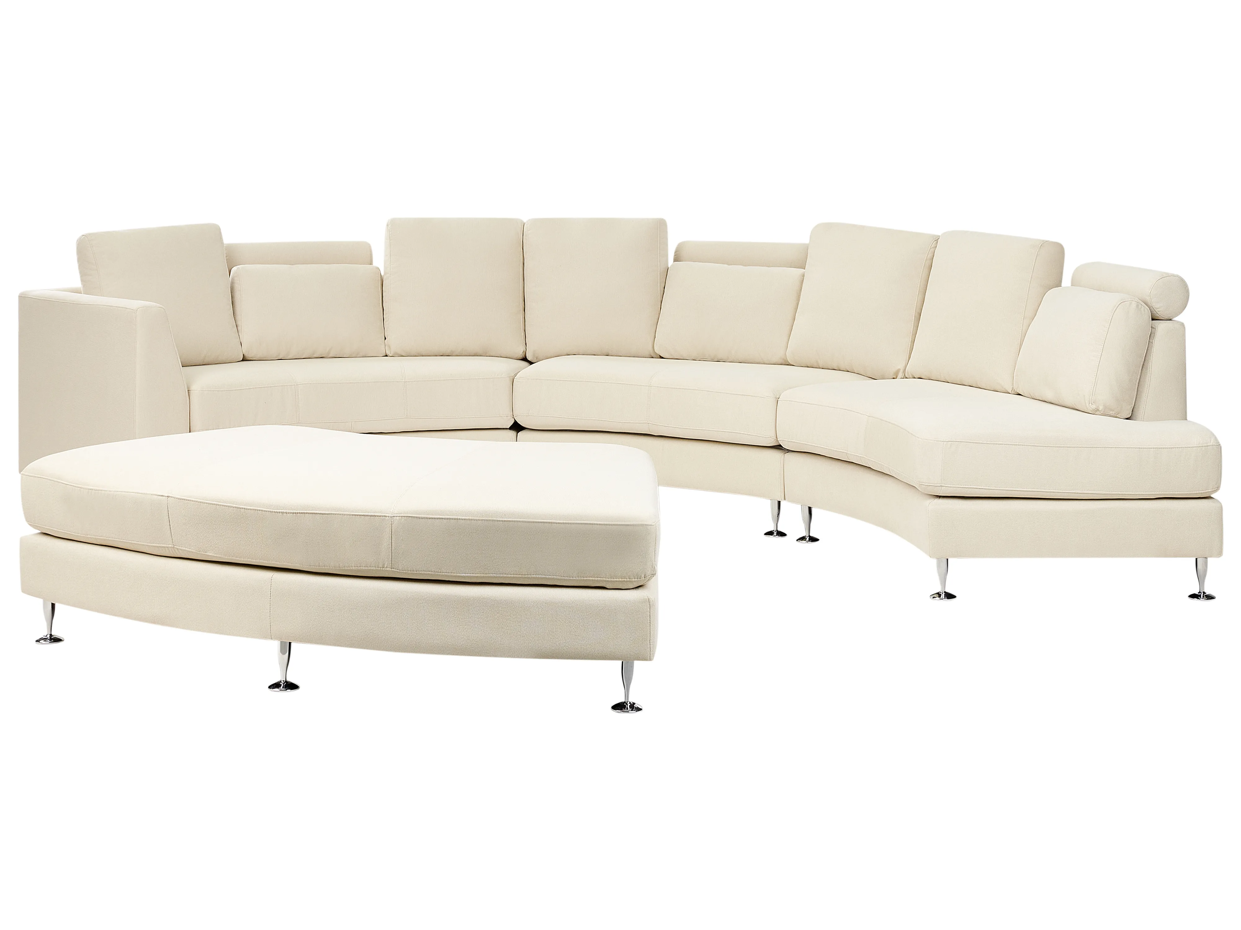 Halfronde bank 7-zits ROTUNDE Stof Beige