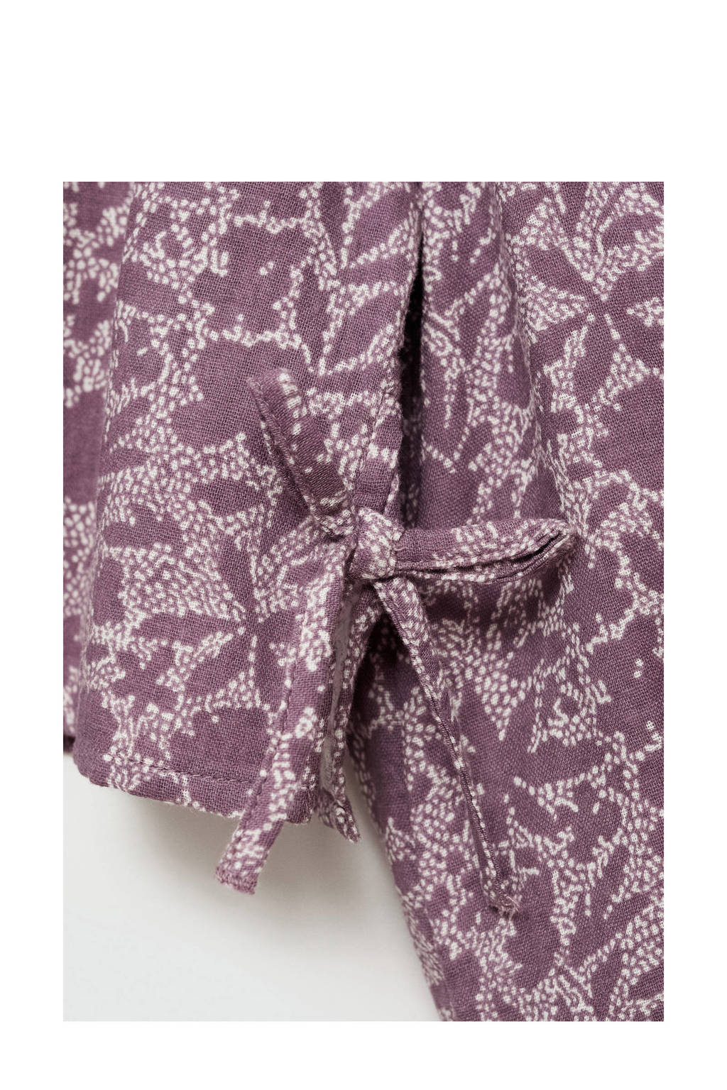Mango Kids crop top met all over print paars