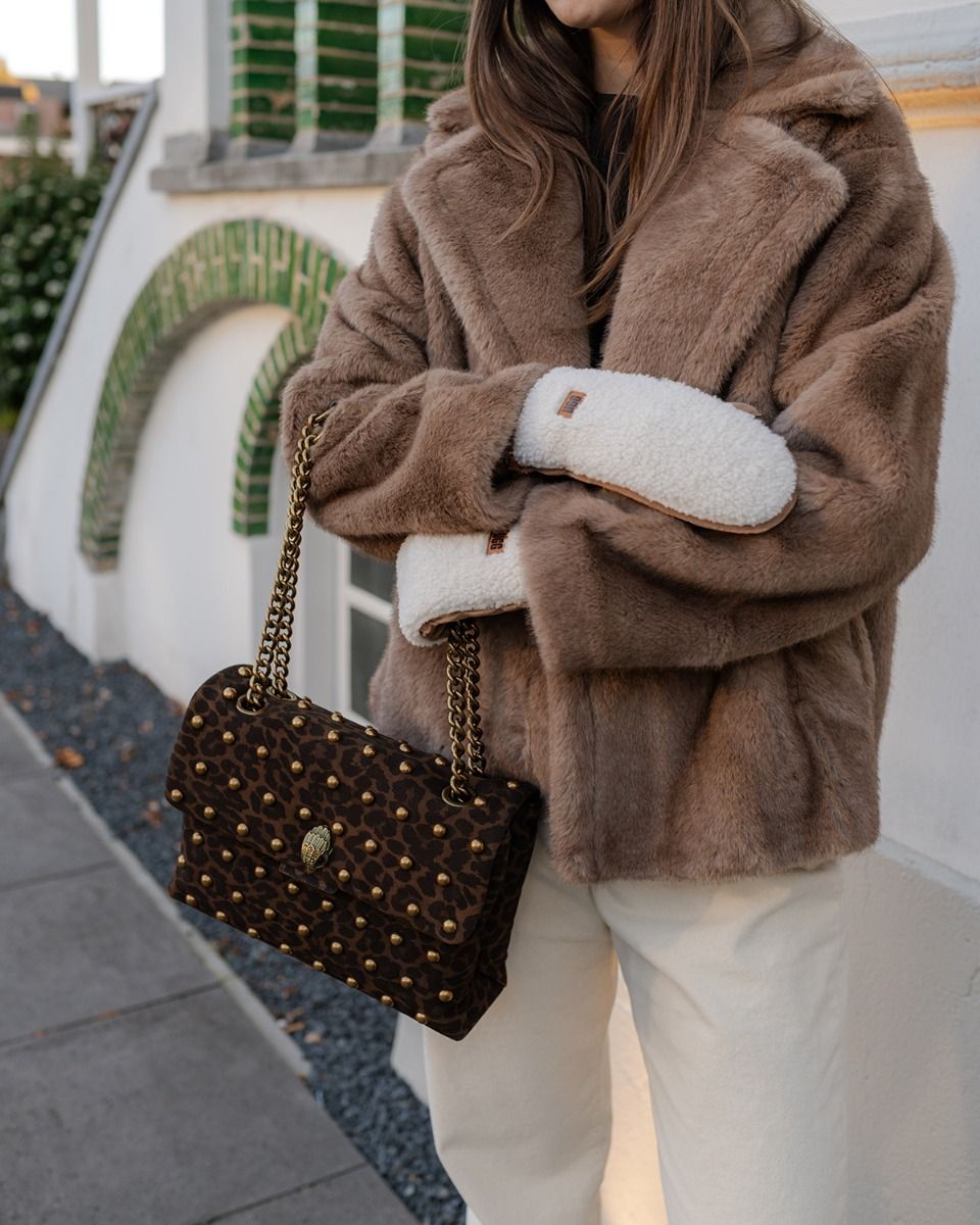 Pinned By K Fluffy Coat Lichtbruin Damesjack