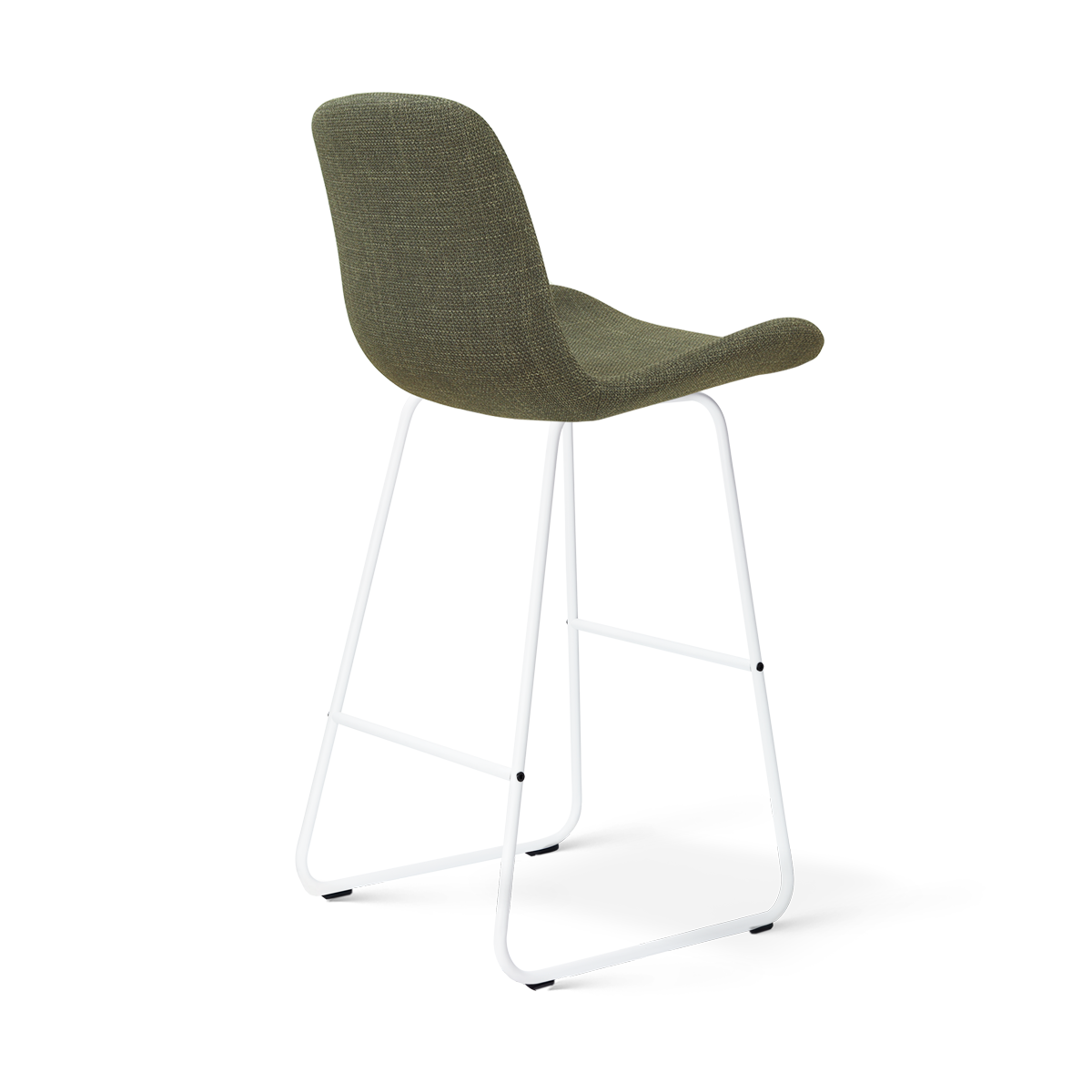 Barkruk Nino-Fé wit onderstel forestgroen 75 cm
