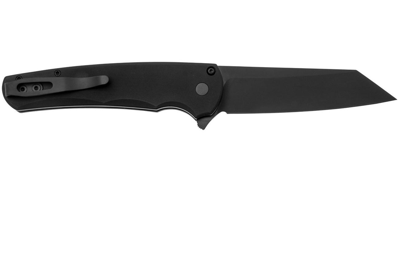 Pro-Tech Malibu 5403 Black DLC MagnaCut Reverse Tanto, Black Aluminum zakmes