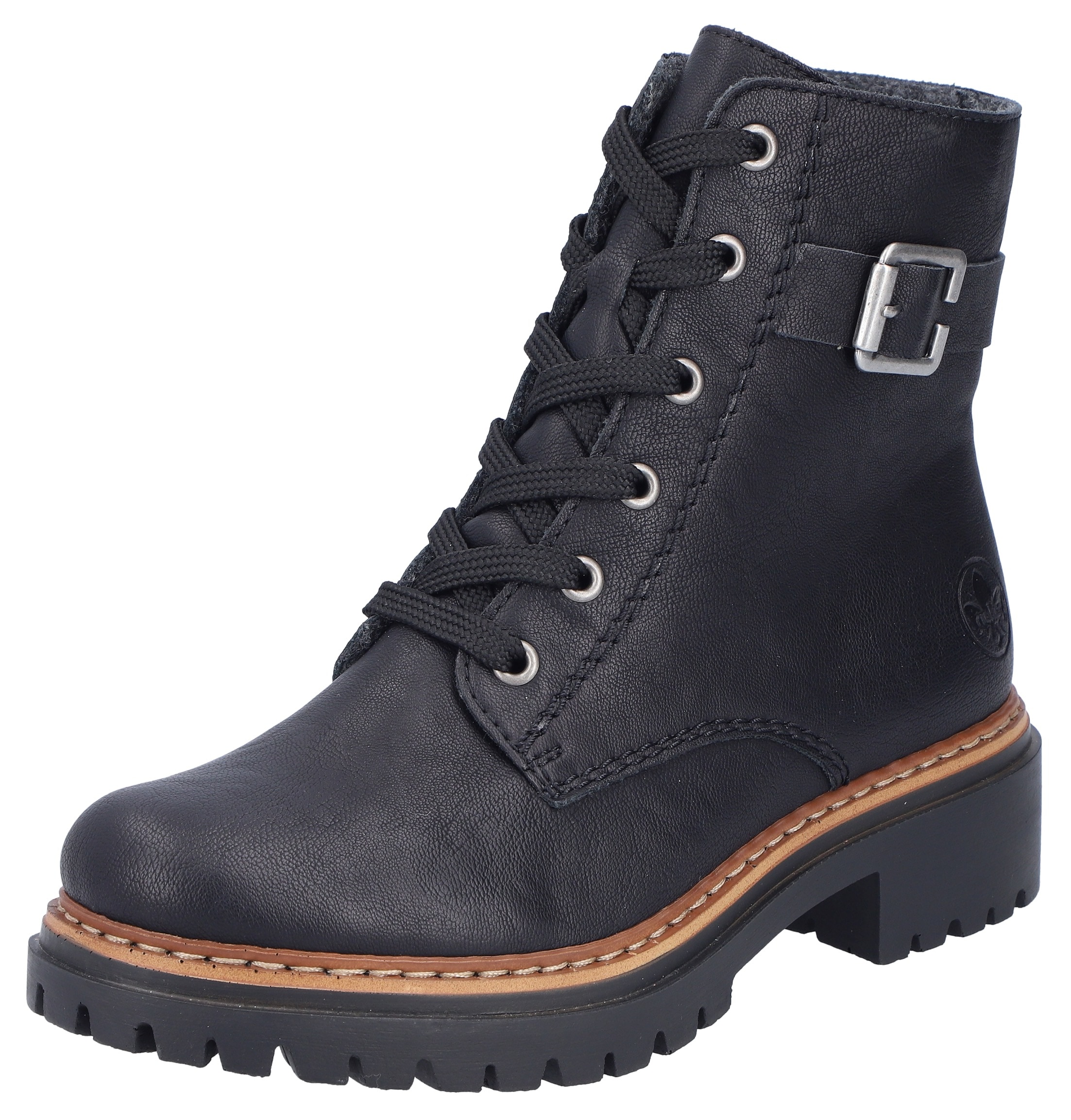 Rieker Schnürboots  , Winterstiefel, Boots mit kontrastfarbener Rahmennaht