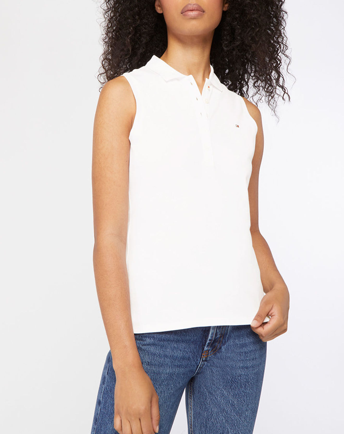 Tommy Hilfiger Polo slim blanc